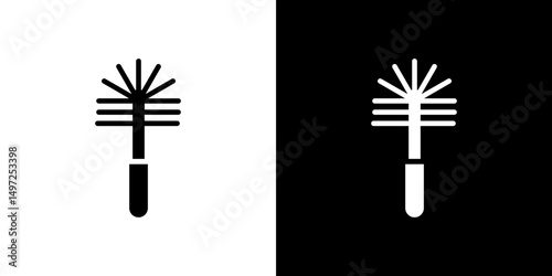 Toilet brush icon Vector in flat style. Collection silhouettes