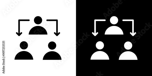 Third party icon Vector in flat style. Collection silhouettes