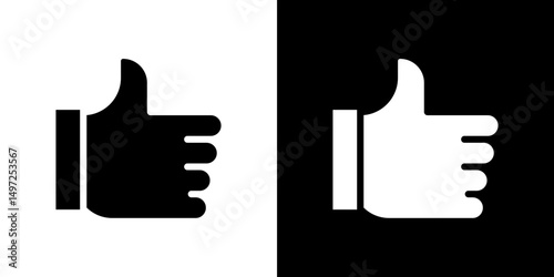 Thumb icon Vector in flat style. Collection silhouettes