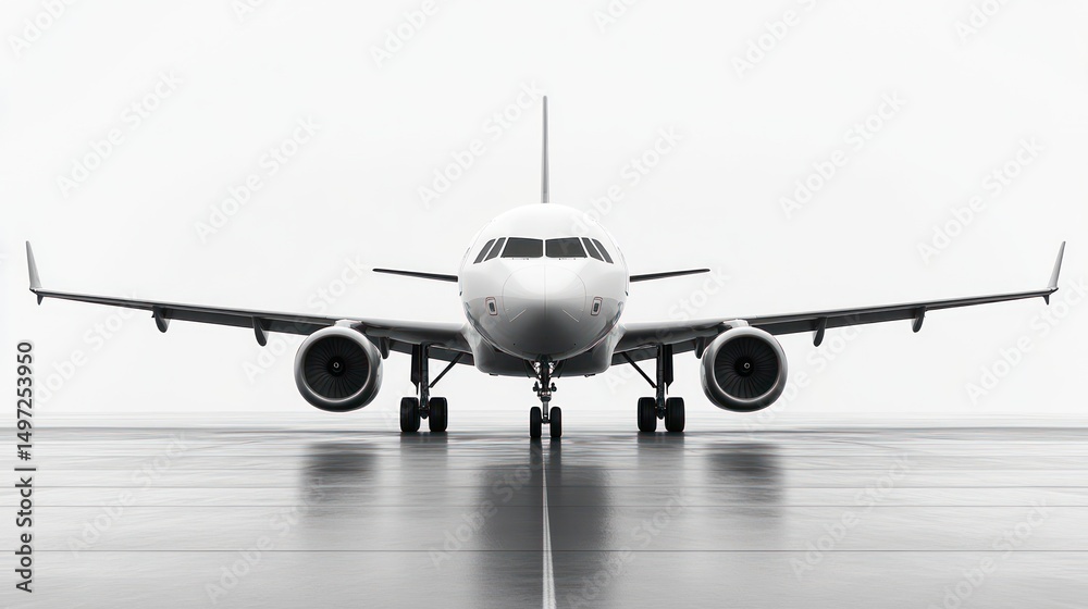 Fototapeta premium Airplane on the runway