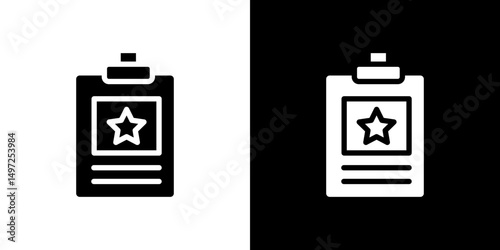 Survey icon Vector in flat style. Collection silhouettes