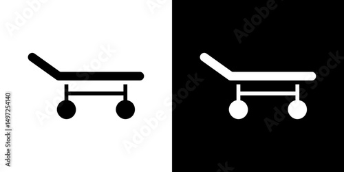 Stretcher icon Vector in flat style. Collection silhouettes