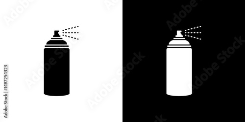 Spray can icon Vector in flat style. Collection silhouettes