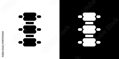 Spinal column icon Vector in flat style. Collection silhouettes