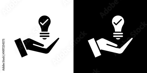 Solution icon Vector in flat style. Collection silhouettes