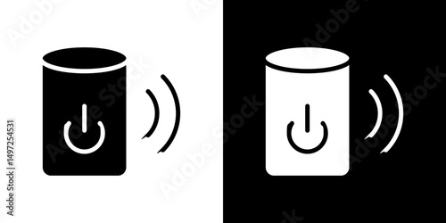 Smart speaker icon Vector in flat style. Collection silhouettes
