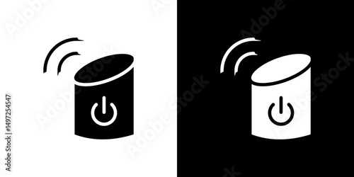 Smart speaker icon Vector in flat style. Collection silhouettes