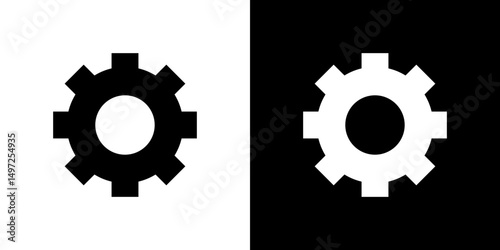 Settings icon Vector in flat style. Collection silhouettes