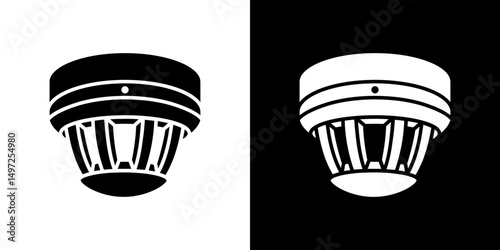 Sensor smoke icon Vector in flat style. Collection silhouettes