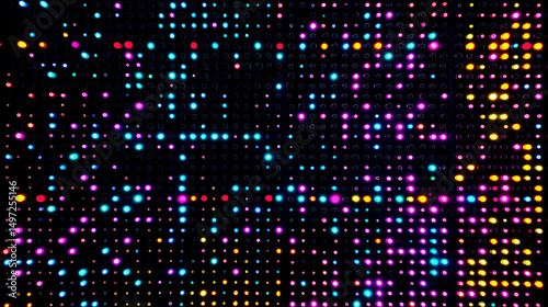 Led screen texture dots display light background.