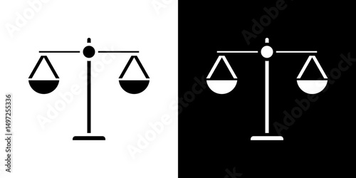 Scale icon Vector in flat style. Collection silhouettes