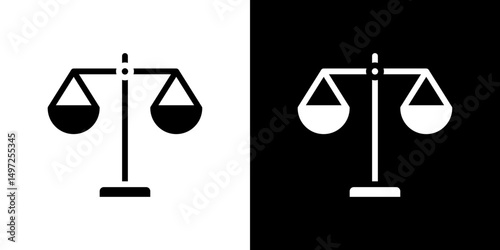 Scale icon Vector in flat style. Collection silhouettes