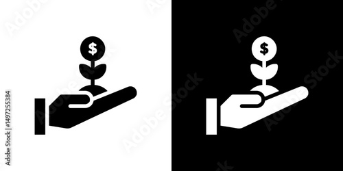 Savings icon Vector in flat style. Collection silhouettes