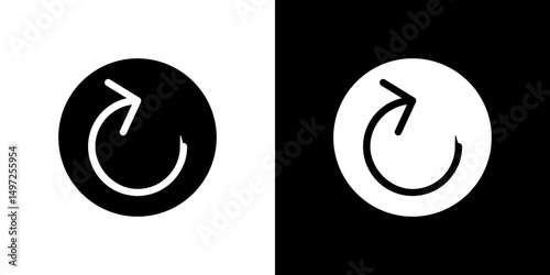 Refresh icon Vector in flat style. Collection silhouettes