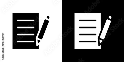 Register icon Vector in flat style. Collection silhouettes