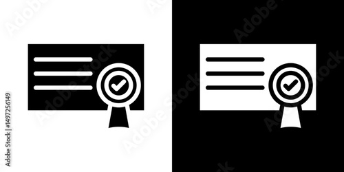 Qualification icon Vector in flat style. Collection silhouettes
