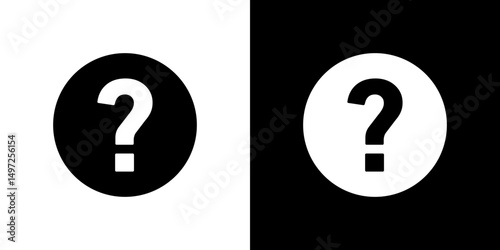 Question icon Vector in flat style. Collection silhouettes