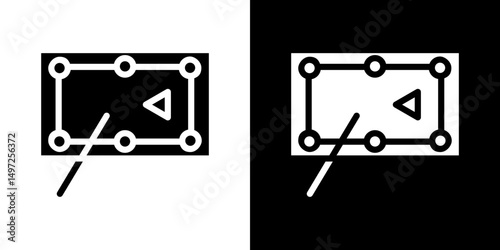 Pool table icon Vector in flat style. Collection silhouettes
