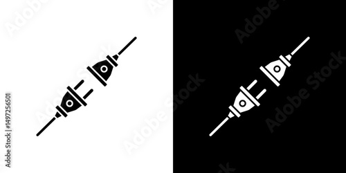 Plug connection icon Vector in flat style. Collection silhouettes