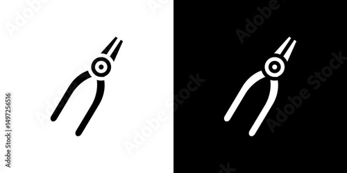 Pliers icon Vector in flat style. Collection silhouettes