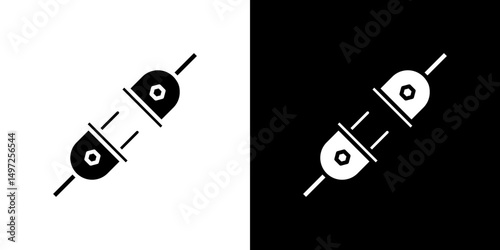Plugin icon Vector in flat style. Collection silhouettes