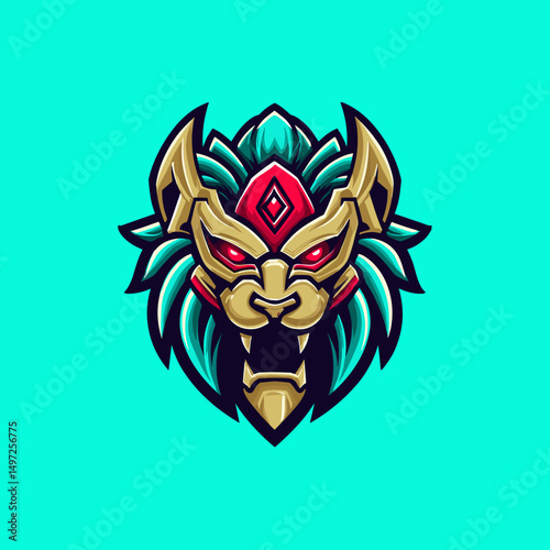 Fierce lion esports logo illustrating strength and skill in competitive gaming
