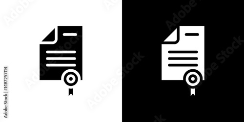 Patented icon Vector in flat style. Collection silhouettes