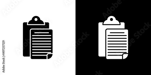 Paste icon Vector in flat style. Collection silhouettes