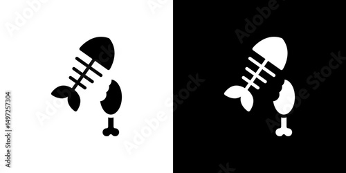 Organic waste icon Vector in flat style. Collection silhouettes