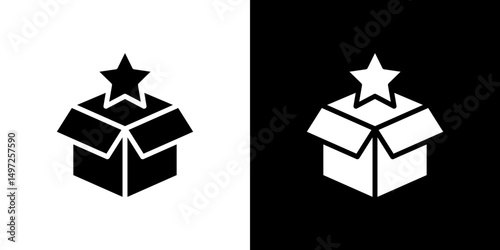 New product icon Vector in flat style. Collection silhouettes