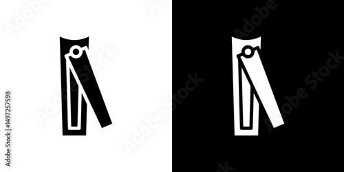 Nail clippers icon Vector in flat style. Collection silhouettes