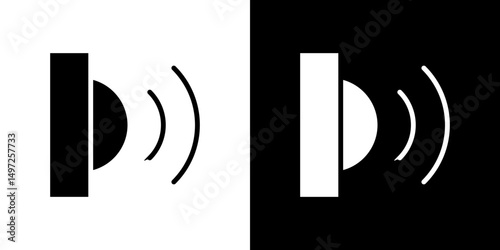 Motion sensor icon Vector in flat style. Collection silhouettes