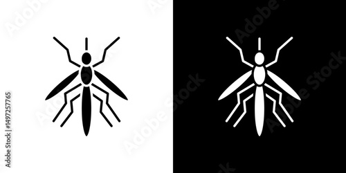 Mosquito icon Vector in flat style. Collection silhouettes