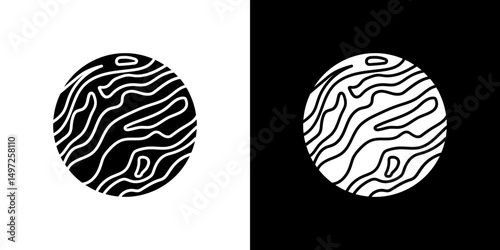 Mercury icon Vector in flat style. Collection silhouettes