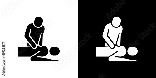 Massage icon Vector in flat style. Collection silhouettes