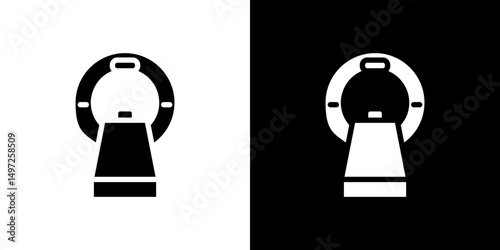 MRI icon Vector in flat style. Collection silhouettes