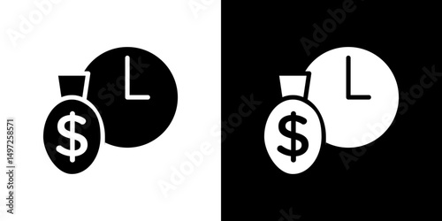 Long term investment icon Vector in flat style. Collection silhouettes
