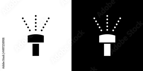 Lawn sprinkler icon Vector in flat style. Collection silhouettes