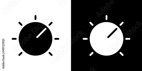 Knob icon Vector in flat style. Collection silhouettes