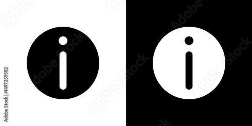 Info icon Vector in flat style. Collection silhouettes