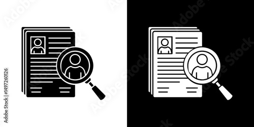 Hiring icon Vector in flat style. Collection silhouettes