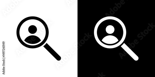 Hiring icon Vector in flat style. Collection silhouettes