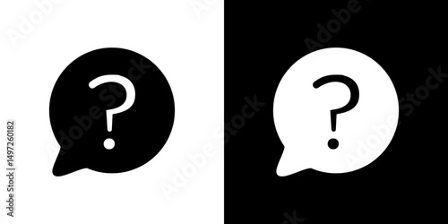 Help icon Vector in flat style. Collection silhouettes