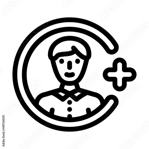 referral affiliate program line icon vector illustration