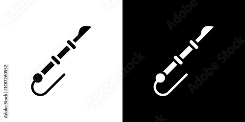 Harpoon icon Vector in flat style. Collection silhouettes