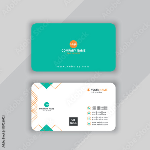  Clean and simple business card template