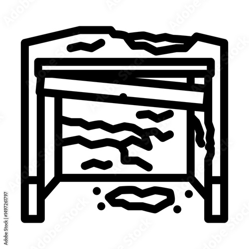 pegboard hand tools garage line icon vector illustration