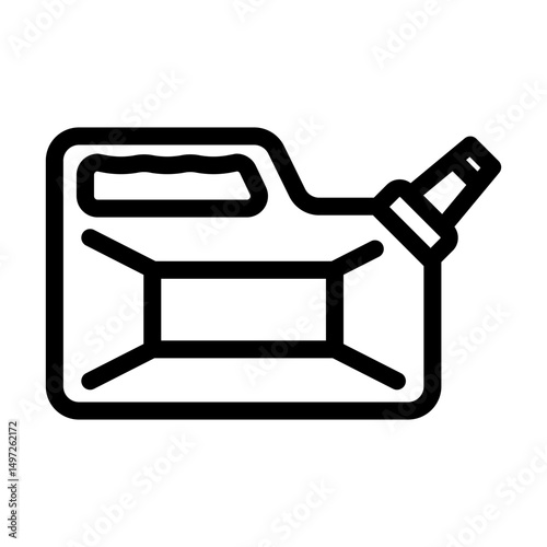 fuel canister lawn equipment line icon vector illustration