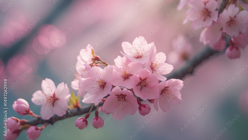 Fototapeta premium Sakura flowers, image of spring