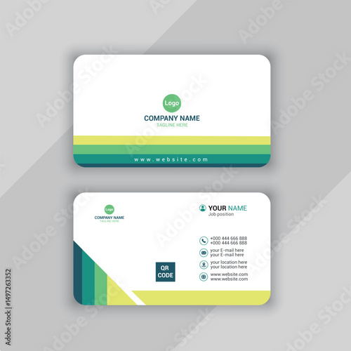 Creative modern card and business card